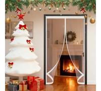 Puerta Cortina Invierno 120 x 235 cm Prueba Viento Impermeable Invierno, Aislante Acústico, Aislante Frio Cortina Térmico Magnética para Interior Exterior, A