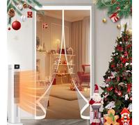 Puerta Cortina Invierno 130 x 175 cm No Requiere Perforación, Aislamiento para El Invierno, Fácil de Instalar Cortina Puerta Magnética Térmica para Interior Exterior, A