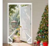 Puerta Cortina Invierno 140 x 140 cm Prueba de Viento Impermeable, Aislante Frio y Calor en Transparente Cortina Térmica, Térmica para Estar Balcón Sala, A