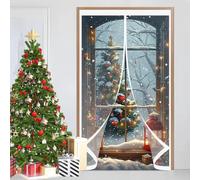 Puerta Cortina Invierno 140 x 140 cm Prueba de Viento Impermeable, Aislante Frio y Calor en Transparente Cortina Aislante Térmico Magnética para Estar Balcón Sala, A