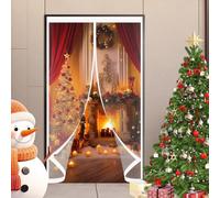 Puerta Cortina Invierno 175 x 205 cm Prueba Viento Impermeable Invierno, Aislante Acústico, Aislante Frio Cortina Exterior Puerta para Estar Balcón Sala, A