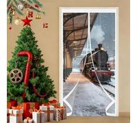 Puerta Cortina Invierno 80 x 145 cm Prueba Viento Impermeable Invierno, Aislante Acústico, Aislante Frio Cortina Puerta Aislamiento Termico para Interior Exterior, A