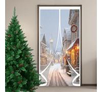 Puerta Cortina Invierno 80 x 150 cm Prueba de Viento Impermeable, Aislante Frio y Calor en Transparente Cortina Térmica con Aislamiento Térmico para Interior Exterior, A