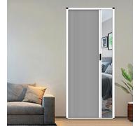 Puerta cortina Puerta plegable, Puerta plegable retráctil tipo acordeón con asa, separador de ambientes multicolor, varios tamaños(Grey,W24in/116cm-h78in/200cm)