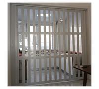 Puerta cortina, puerta plegable, Puerta plegable tipo acordeón de PVC 190 cm alto, varios tamaños, separador ambientes con kit riel y herrajes(98X190CM)