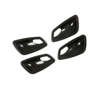 Puerta Cubierta para BMW Serie 3 E90 E92 E93 2005-2012 Manija De Puerta Interior Cuenco Embellecedor Fibra Carbono Decoración Tracción Modificada(4-Piece Set)