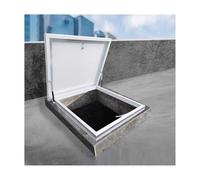 Puerta de Acceso a Techo Comercial galvanizada con burlete y Varillas de Soporte hidráulicas, Resistente a la Intemperie, para sótanos e inspección Industrial (70 x 70 cm/27,6 x 27,6 Pulgada