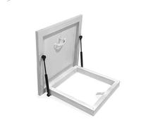 Puerta De Acceso Aislada for Espacios De Acceso Tragaluz De Techo Trampilla De Acceso A Techo De Acero Con Cerradura Y Sello De Goma for Ventilación De Sótanos Residenciales(65x75cm/25.6x29.5in)