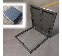 Puerta de acceso al ático con elevación hacia arriba, escotilla de techo para sótano y sótano, tragaluz, tapa de ventana de techo, cubierta de boca de 51 x 86,3 cm, salida duradera y segura