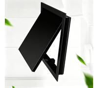 Puerta de Acceso al Ático Impermeable, Trampilla Pladur Panel de Acceso Extraíble para Techo y Pared, 100-600mm Puerta de Inspección Metálica con Bisagrapara Tuberías y Cables(Black,200x250 mm)