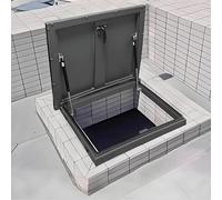 Puerta de acceso al ático, puerta de acceso al techo, puerta de seguridad de apertura de 90 grados para acceso de emergencia, cubierta de bodega de cabezal de pozo