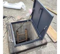 Puerta de acceso al techo, con doble soporte hidráulico, con manija tipo interruptor, puerta de seguridad para ático, sótano y acceso de emergencia (90 cm)