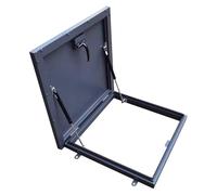 Puerta de Acceso al Techo de Acero galvanizado con Red de Seguridad para escotilla de claraboya (45x50cm). Solución de Acceso Seguro al Techo para un Mantenimiento e Insp