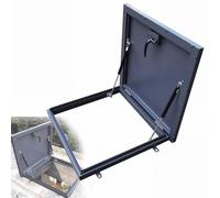 Puerta de acceso al techo resistente a la intemperie, puerta de mantenimiento segura para salida de escalera de sótano, cubierta de inspección resistente de 95 x 95 cm, ideal para renovación y