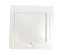 Puerta de acceso con revestimiento de metal, panel de inspección blanco de 24 × 24 pulgadas, 28 × 28 pulgadas, resistente al fuego, cubierta de caja de fusibles con marco de aluminio(32x36in/81x92cm)