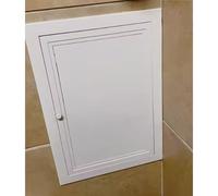 Puerta de acceso con revestimiento metálico Trampilla de aluminio para el ático con manilla giratoria, tapa para el hueco de la pared destinado a las tuberías(30x32in/76x81cm)