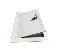 Puerta de acceso de aluminio, aislada, resistente al fuego, con cerradura y llave para paneles de yeso, inspección de paredes y techos, diseño oculto (15 cm x 15 cm)
