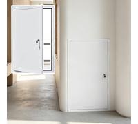 Puerta de acceso de aluminio con cerradura de llave, escotilla de inspección gruesa, panel retroceso y junta de sellado para acceso a fontanería, y solut de mantenimiento seguro