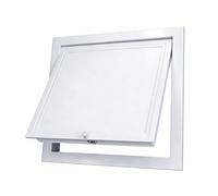 Puerta de acceso de aluminio para ático para techo｜Panel de acceso de metal blanco Puerta de revisión de trampilla de inspección oculta｜Tapa del agujero de la pared para exterior(20x28in/51x71cm)