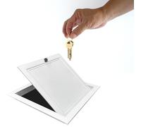 Puerta de acceso de metal con cerradura y llaves. Placa de cubierta de escotilla de inspección de pared, panel de acceso al ático para una fácil entrada y acceso seguro, construcción duradera, ideal