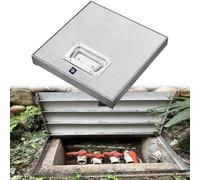 Puerta de acceso de salida empotrada de acero inoxidable, trampilla de inspección para pozo de alcantarillado, sótano, patio, tapa de acceso con cerradura, tamaño personalizado.