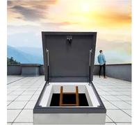 Puerta de acceso de techo de acero resistente a la intemperie, 85 x 85 cm, a prueba de fugas, con junta de goma, ideal para techos inclinados, cubierta manual para un fácil acceso y durabilidad