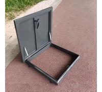 Puerta de acceso de techo de metal aislada de acero galvanizado con cerradura para tragaluz (interior de 75 x 80 cm) para una entrada segura