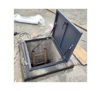 Puerta de acceso de techo resistente a la intemperie, puerta de metal galvanizado con tapa aislada y junta de goma para mantenimiento industrial y salida de emergencia (65 x 55 cm)