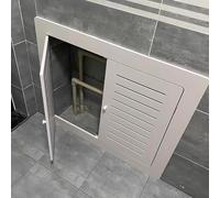 Puerta de acceso doble blanca - Panel de acceso a pared de PVC | Trampilla de inspección personalizable con cierre magnético y manija(60x100cm)