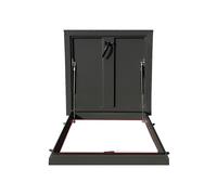 Puerta de acceso impermeable con cerradura, escotilla de ático aislada, sello de junta duradero para una protección superior contra la intemperie, ideal para sótano y sótano