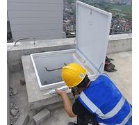 Puerta de Acceso para escotilla de Techo Resistente a la Intemperie, Cubierta de ático de aleación de Aluminio para una fácil instalación, ventilación de sótano y Tapa de Pozo de sótano (55