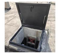 Puerta de Acceso para Techo, Personalizable, para Exteriores, Resistente a la Lluvia, para almacén, Escuela y ático, 87 x 87 cm con Tira de Goma, Ideal para Mantenimiento y ventilación de te