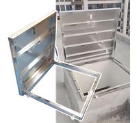 Puerta de Acceso para Techo Plano de Acero Inoxidable, Puerta de Escape para ático Impermeable, Tapa de alcantarilla de 23 a 39 Pulgadas con Junta de Goma, Capacidad de c