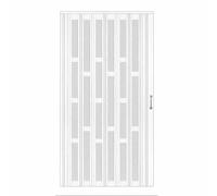 Puerta de acordeón de aluminio, puertas interiores múltiples, separador temporal de habitación, puerta corrediza / puerta de acordeón, puerta plegable sin perforación, con cinta adhesiva de