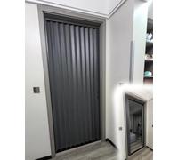 Puerta de acordeón de metal plisada con cerradura, panel de pantalla enrollable de privacidad para lavandería, despensa, baño, divisor de habitación a prueba de mascotas