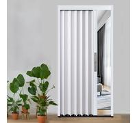 Puerta de acordeón múltiple, puertas correderas interiores con doble cerradura, panel de aluminio invisible y marco para baño o dormitorio