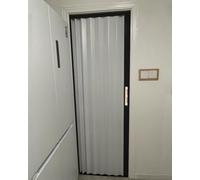 Puerta de acordeón plegable con cerradura para interior, puerta de armario de aluminio con llave de bloqueo, puertas correderas para despensa del hogar, puertas de concierto de sala de estar