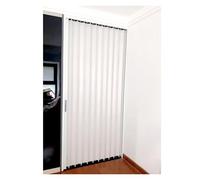 Puerta de acordeón plegable de aluminio impermeable para baño, lavandería, balcón, despensa, partición de 37 x 80 cm (94 x 203,2 cm)