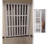 Puerta de acordeón plegable de PVC para puerta de armario, puerta retráctil con cerradura