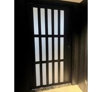 Puerta de acordeón plegable interior de PVC, puerta de armario personalizable para armario de ducha en casa, pantalla de puerta corredera de concertina de 80 pulgadas de alto