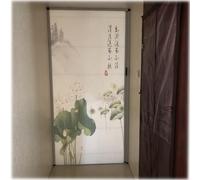 Puerta de acordeón plegable invisible con imagen, puerta de acordeón temporal/puerta de armario plegable para ático/almacén/lavadero, puerta divisoria decorativa con manija (C, 75 x 200 cm/30 x 79 c