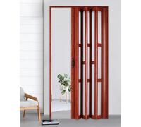 Puerta de acordeón plegable, puerta corredera de aluminio para armario de baño, 57 x 80 pulgadas