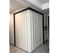 Puerta de acordeón plegable, puerta plegable de esquina de PVC para mampara de ducha, divisor de habitación, puerta temporal para espacios pequeños, cocina