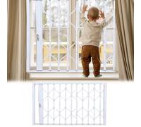 Puerta de acordeón, Protectores de Ventanas para niños - Valla corrediza Plegable de aleación de Aluminio Resistente a Huracanes con cerraduras, Color Blanco, 70 x 140 cm - Protección antica