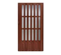 Puerta de acordeón retráctil con vidrio acrílico esmerilado, puerta colgante deslizante para baño, cocina, lavandería, interior, divisor de habitación con herrajes