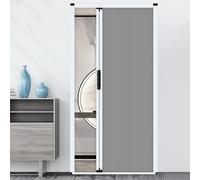 Puerta de acordeón, una puerta plegable, corredera, plegable hacia adentro con asas, una puerta temporal que ahorra espacio para la cocina o el baño.