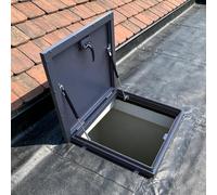 Puerta de aluminio para puerta de tragaluz, ventana de 61 x 61 cm para pasillo y resistente a la intemperie, fácil instalación, perfecto para renovación del hogar