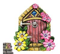Puerta de árbol de jardín de - Puerta de de Madera en Miniatura, decoración mágica de jardín, Resistente a la Intemperie | Ideal para Troncos de árboles, maceteros, Jardines, césped