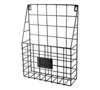 Puerta de archivos de montaje en pared - estante de revistas de gran tamaño | Titular de archivo de pared colgante | Estante de almacenamiento organizador | Estante de cestas de metal para decoración
