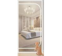 Puerta De Balcón For Gatos De 80 X 210 Cm, Gruesa, For Sala De Estar, Dormitorio, Cocina, Patio, Mosquitera Con Cremallera.(80x210cm)